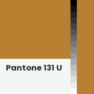 Color chip: Pantone 131 U