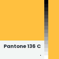 Color chip: Pantone 136 C