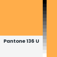 Color chip: Pantone 136 U