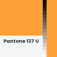 Color chip: Pantone 137 U
