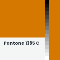 Color chip: Pantone 1385 C