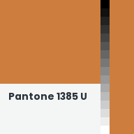 Color chip: Pantone 1385 U