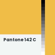 Color chip: Pantone 142 C