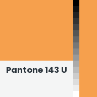 Color chip: Pantone 143 U