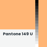 Color chip: Pantone 149 U