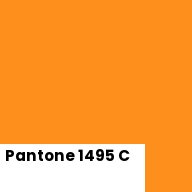 Color chip: Pantone 1495 C