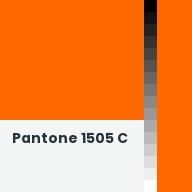 Color chip: Pantone 1505 C