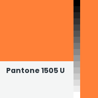 Color chip: Pantone 1505 U