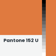 Color chip: Pantone 152 U