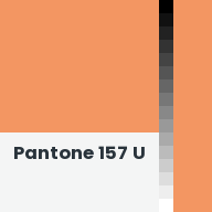 Color chip: Pantone 157 U