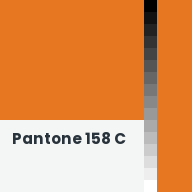 Color chip: Pantone 158 C