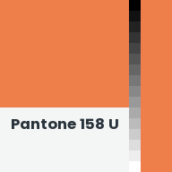 Color chip: Pantone 158 U