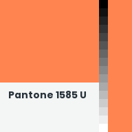 Color chip: Pantone 1585 U
