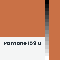 Color chip: Pantone 159 U