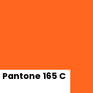 Color chip: Pantone 165 C