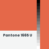 Color chip: Pantone 1665 U