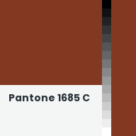 Color chip: Pantone 1685 C