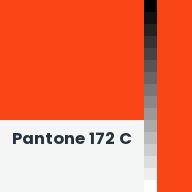 Color chip: Pantone 172 C