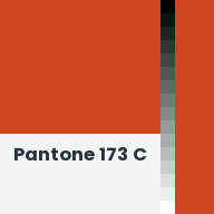 Color chip: Pantone 173 C