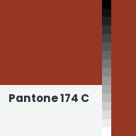 Color chip: Pantone 174 C