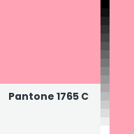 Color chip: Pantone 1765 C
