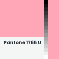 Color chip: Pantone 1765 U