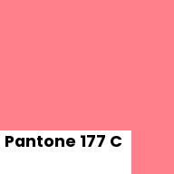 Color chip: Pantone 177 C