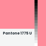 Color chip: Pantone 1775 U