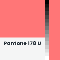 Color chip: Pantone 178 U