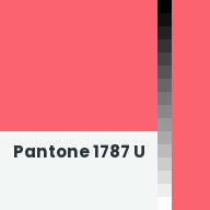 Color chip: Pantone 1787 U