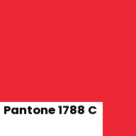Color chip: Pantone 1788 C