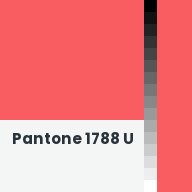 Color chip: Pantone 1788 U