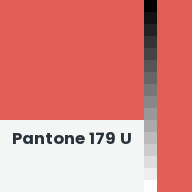 Color chip: Pantone 179 U