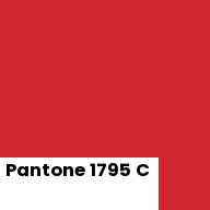Color chip: Pantone 1795 C