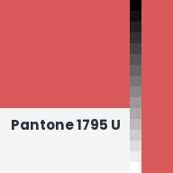 Color chip: Pantone 1795 U