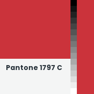 Color chip: Pantone 1797 C