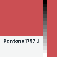 Color chip: Pantone 1797 U