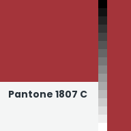 Color chip: Pantone 1807 C