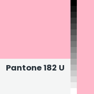 Color chip: Pantone 182 U