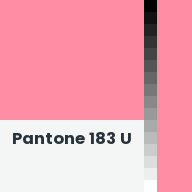 Color chip: Pantone 183 U