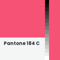 Color chip: Pantone 184 C