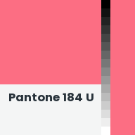 Color chip: Pantone 184 U