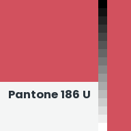 Color chip: Pantone 186 U
