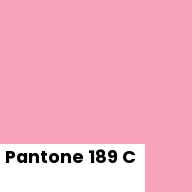 Color chip: Pantone 189 C
