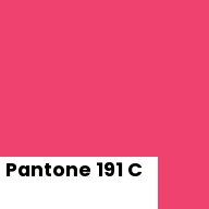 Color chip: Pantone 191 C