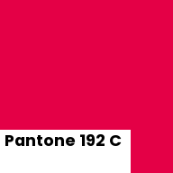 Color chip: Pantone 192 C