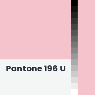 Color chip: Pantone 196 U