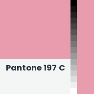 Color chip: Pantone 197 C