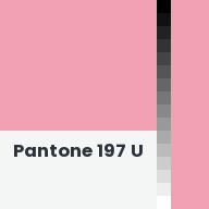 Color chip: Pantone 197 U