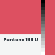 Color chip: Pantone 199 U